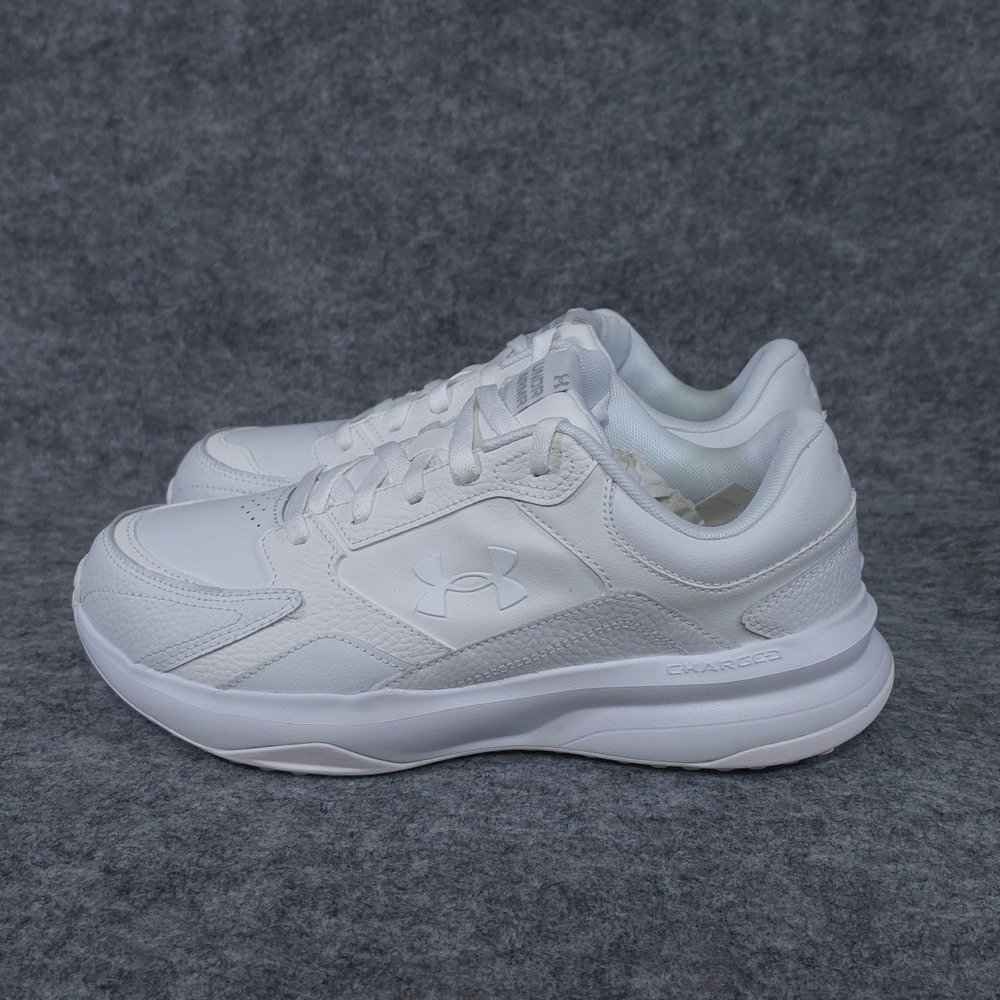 Under Armour UA Edge Leather 4E Extra Wide Mens White Sneakers Size 10.5